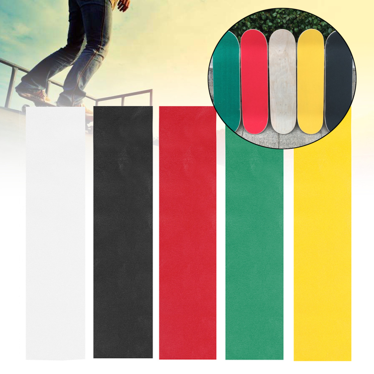 Colorful Skateboard Deck Sandpaper Grip Tape Griptape Skating Sticker Board B8L6
