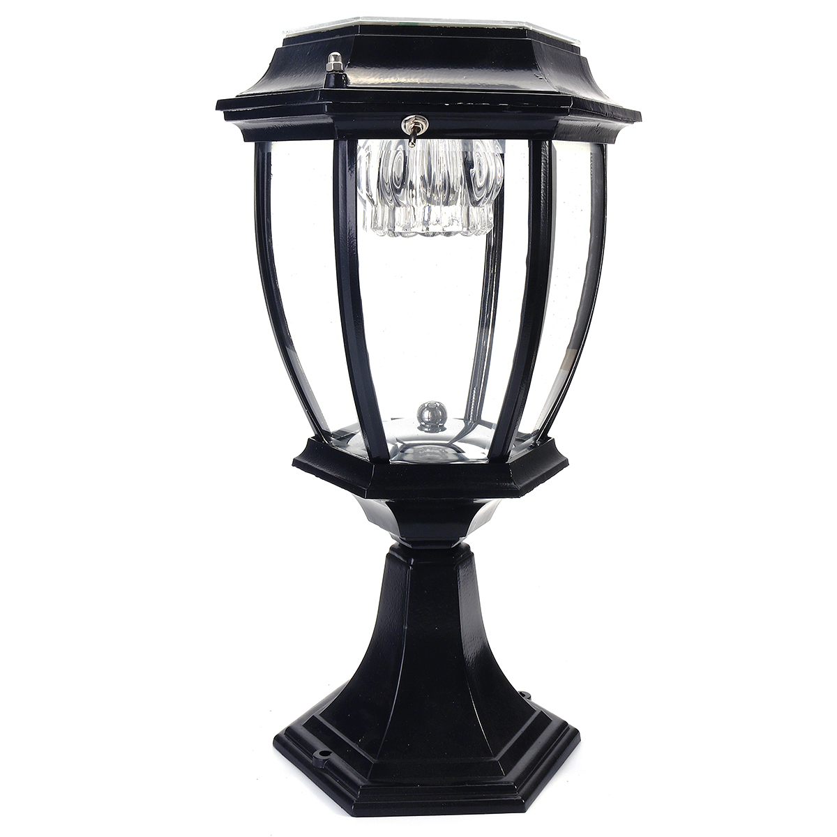 Outdoor Exterior Solar Powered Led Pillar Light Post Lamp Garden Picture 13 Of