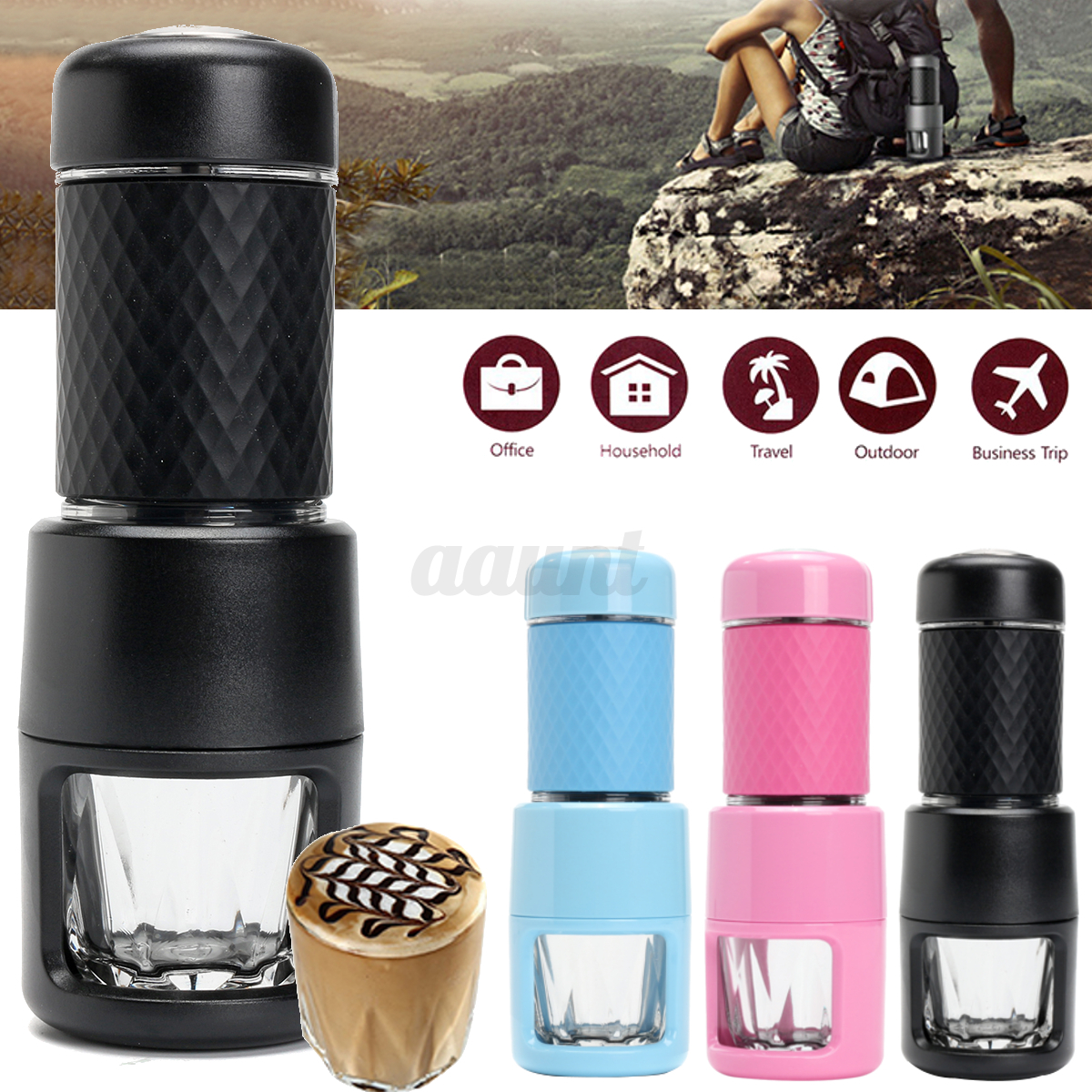 Portable DIY Espresso Machine Outdoor Coffee Maker Travel MINI Handheld Mug Cup eBay