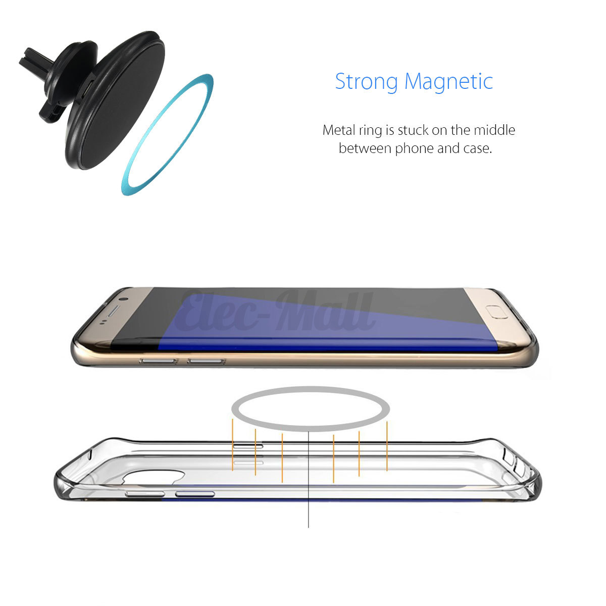 Qi Wireless Car Charger Magnetic Air Vent Mount Holder For Phone