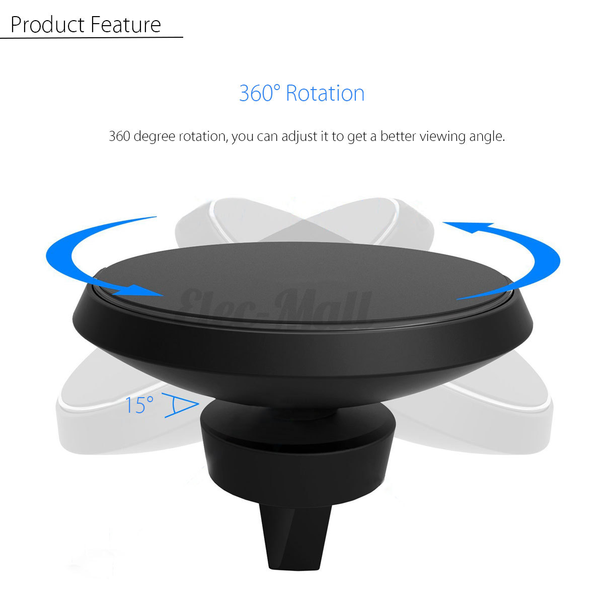 Qi Wireless Car Charger Magnetic Air Vent Mount Holder For Phone