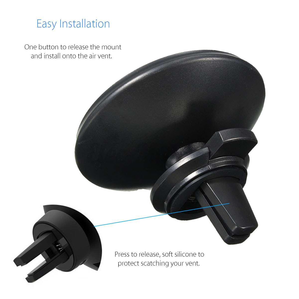 Qi Wireless Car Charger Magnetic Air Vent Mount Holder For Phone