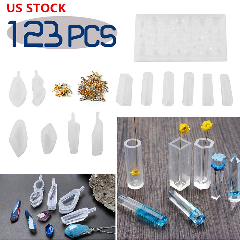 DIY Craft Resin Casting Molds Kit Silicone Mold Making Jewelry Pendant Mould
