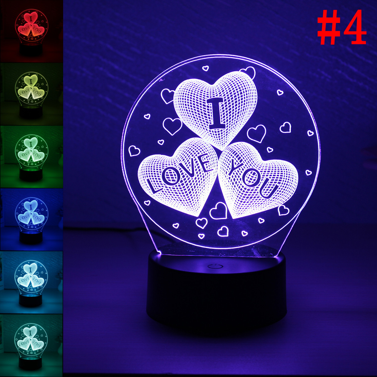 3d 7 Color Changing Led Night Light Desk Table Lamp Remote Control 3d 7 Color Changing Led Night Light Desk
