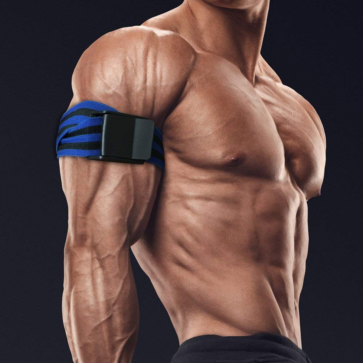Heavy Duty Haltérophilie Bras Blaster Biceps Isolateur Gym Soutien Sangle Wraps