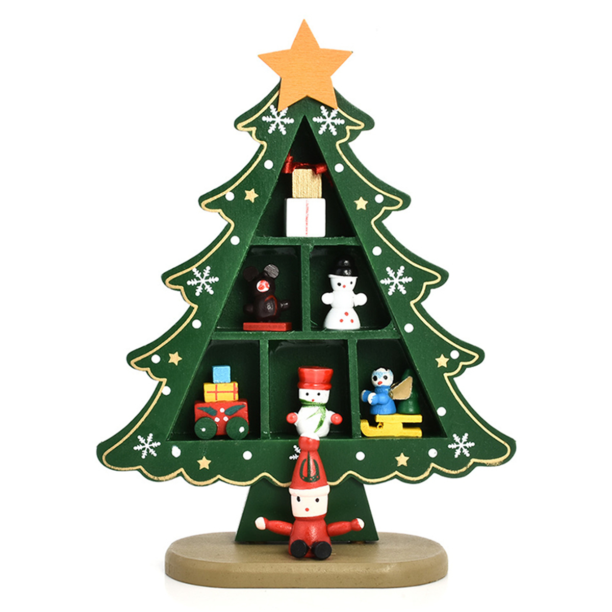 Mini Wooden Christmas Tree Desk Table Top Decorations Xmas Party Mini Wooden Christmas Tree Desk Table Top Decorations