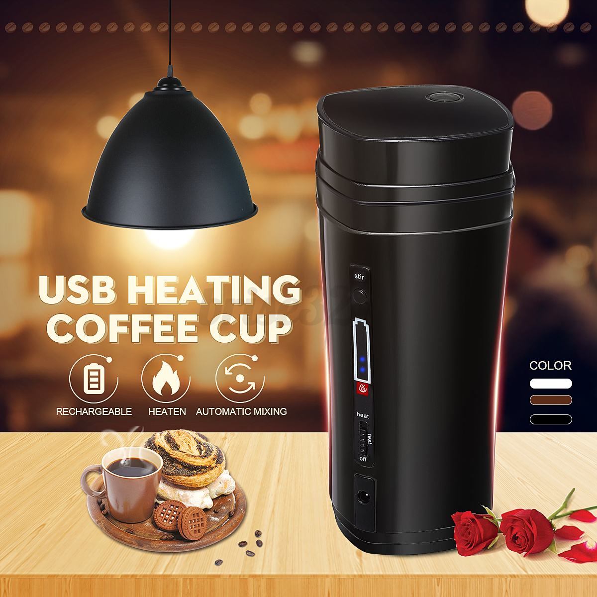 self warming coffee cup