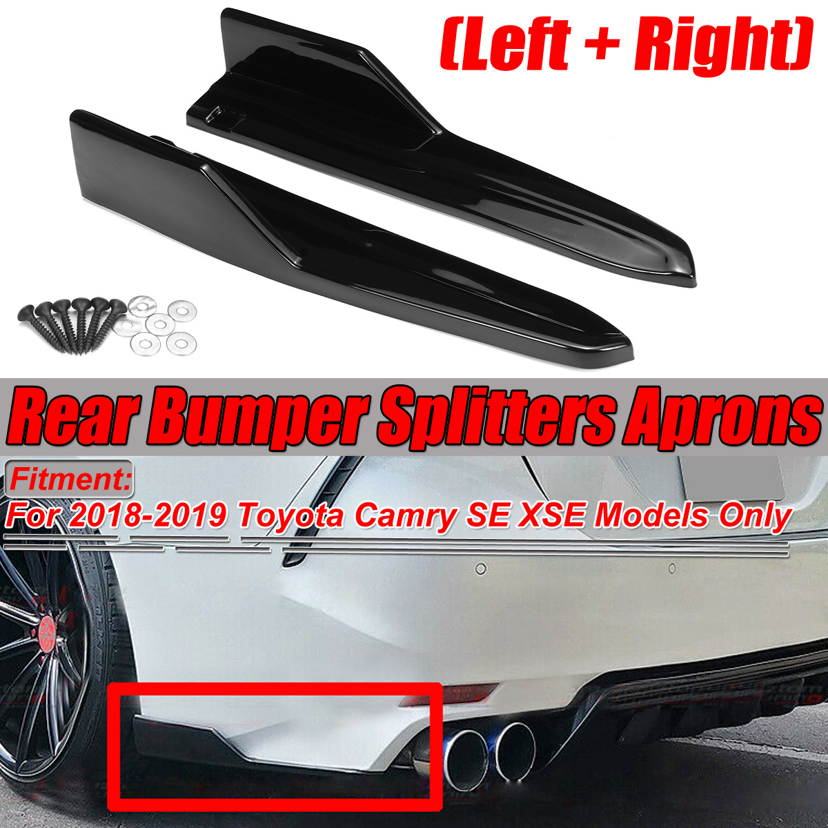 18/" Rear Bumper Lip Carbon Effect Apron Splitter Diffuser Valence For Toyota...