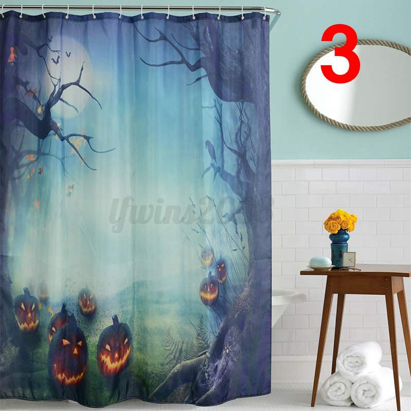 Textil Duschvorhang Halloween Badewannenvorhang Vorhang 150 X 180 cm inkl