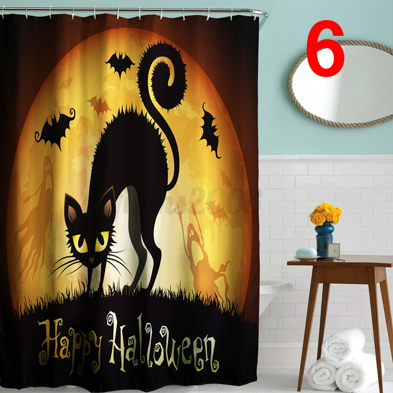 Textil Duschvorhang Halloween Badewannenvorhang Vorhang 150 X 180 cm inkl