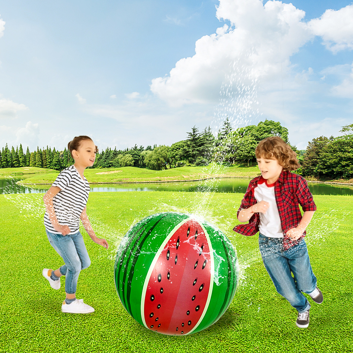 inflatable watermelon sprinkler