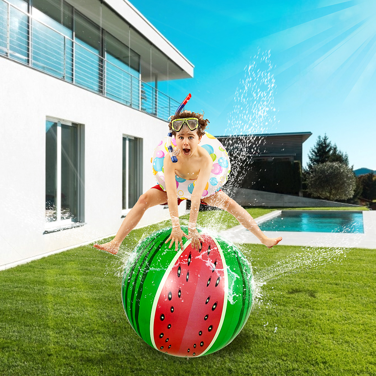 inflatable watermelon sprinkler