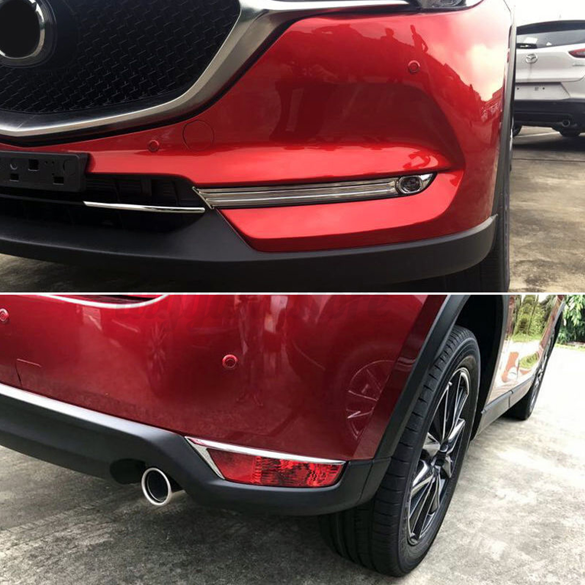 6pcs abs chrome front amp rear fog light cover for mazda cx mazda cx 5 front light