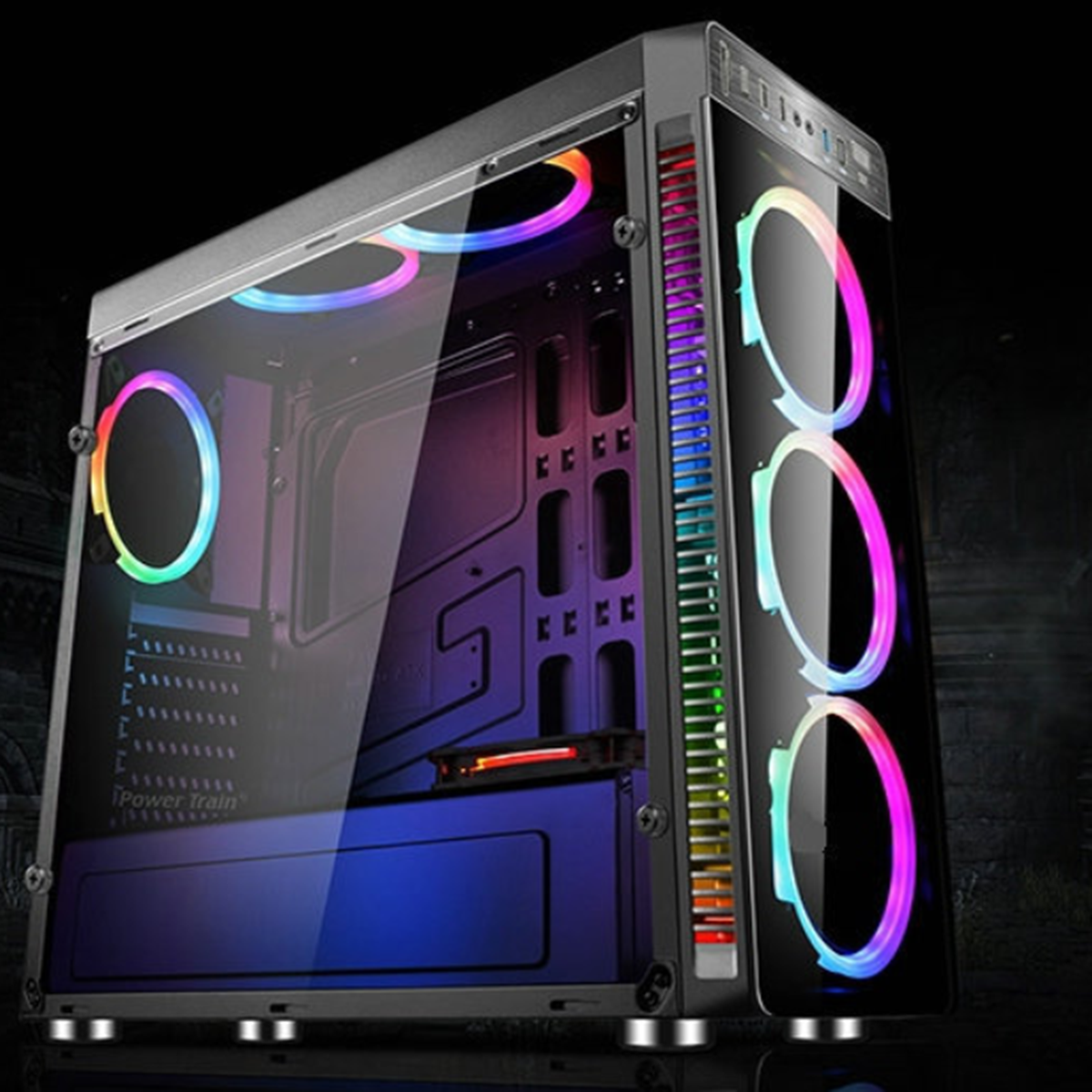 Топовые системы. Корпус Hyper 3 RGB. ПК С РГБ вентиляторами. Игровой корпус Case ATX. Системный блок RGB.