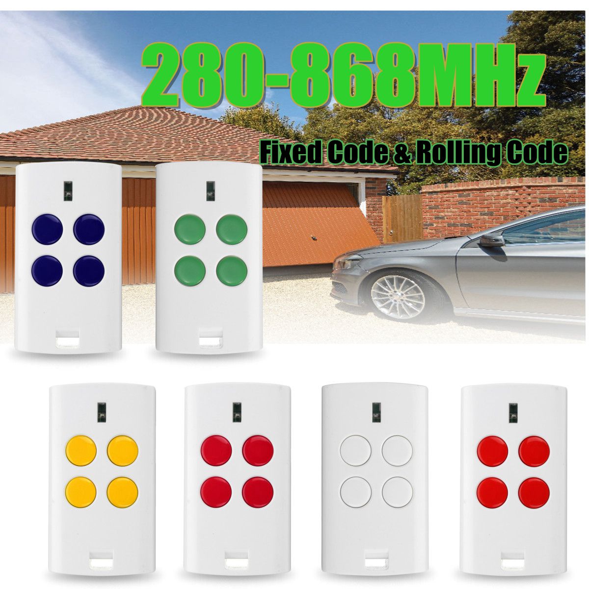 Multi 280 868 Mhz Remote Control Garage Door Rolling Code