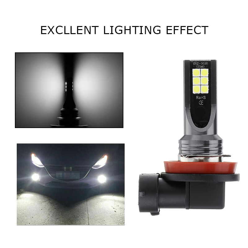 2X 80W H11 H8 Hochleistungs Superweiß LED Nebelscheinwerfer DRL Fahrlampe