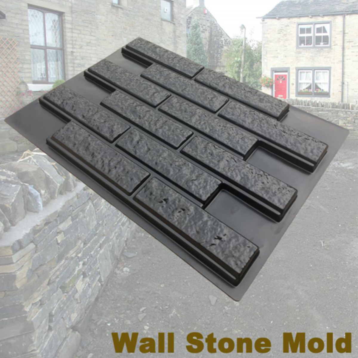 Details About 68 5 49cm Concrete Molds Plaster Wall Stone Cement Tiles Mould Brick Diy Garden