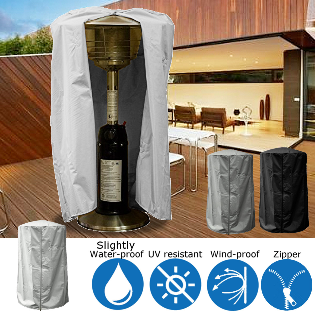 Heavy Duty Waterproof Outdoor Garden Patio Heater Dust Cover Detail Image