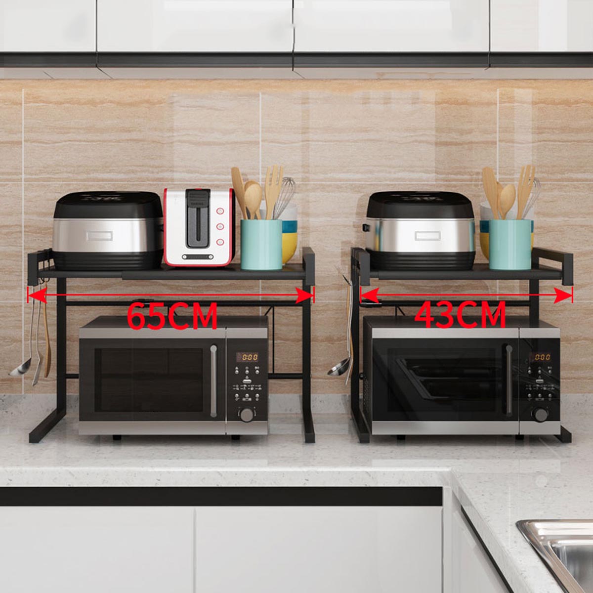 Mikrowellen Halterung Mikrowellenhalter 2 Ablagen Küchenregal