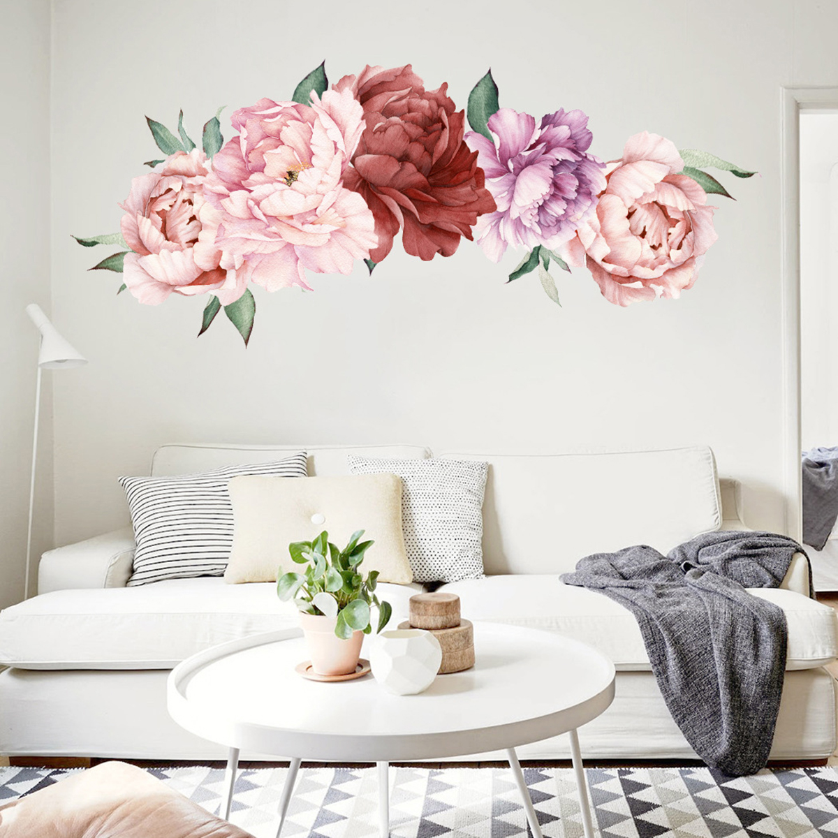 Details About Large Watercolor Peony Flowers Wall Sticker Art Nursery Decals Diy Removable Details About Large Watercolor Peony Flowers Wall Sticker Art Nursery Decals Diy Removable