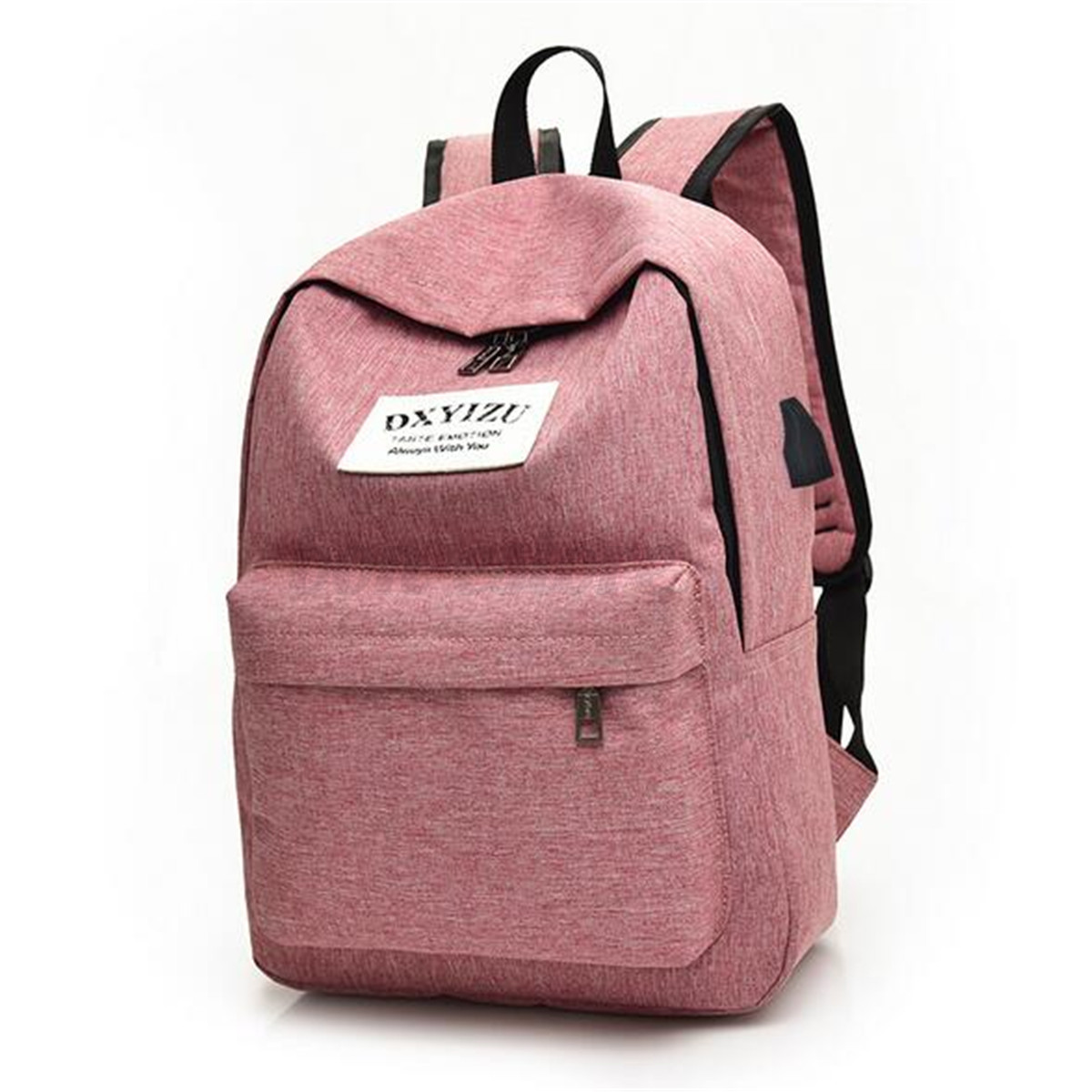 Men Women USB Port Backpack Travel Canvas Handbag Chest Bags Laptop