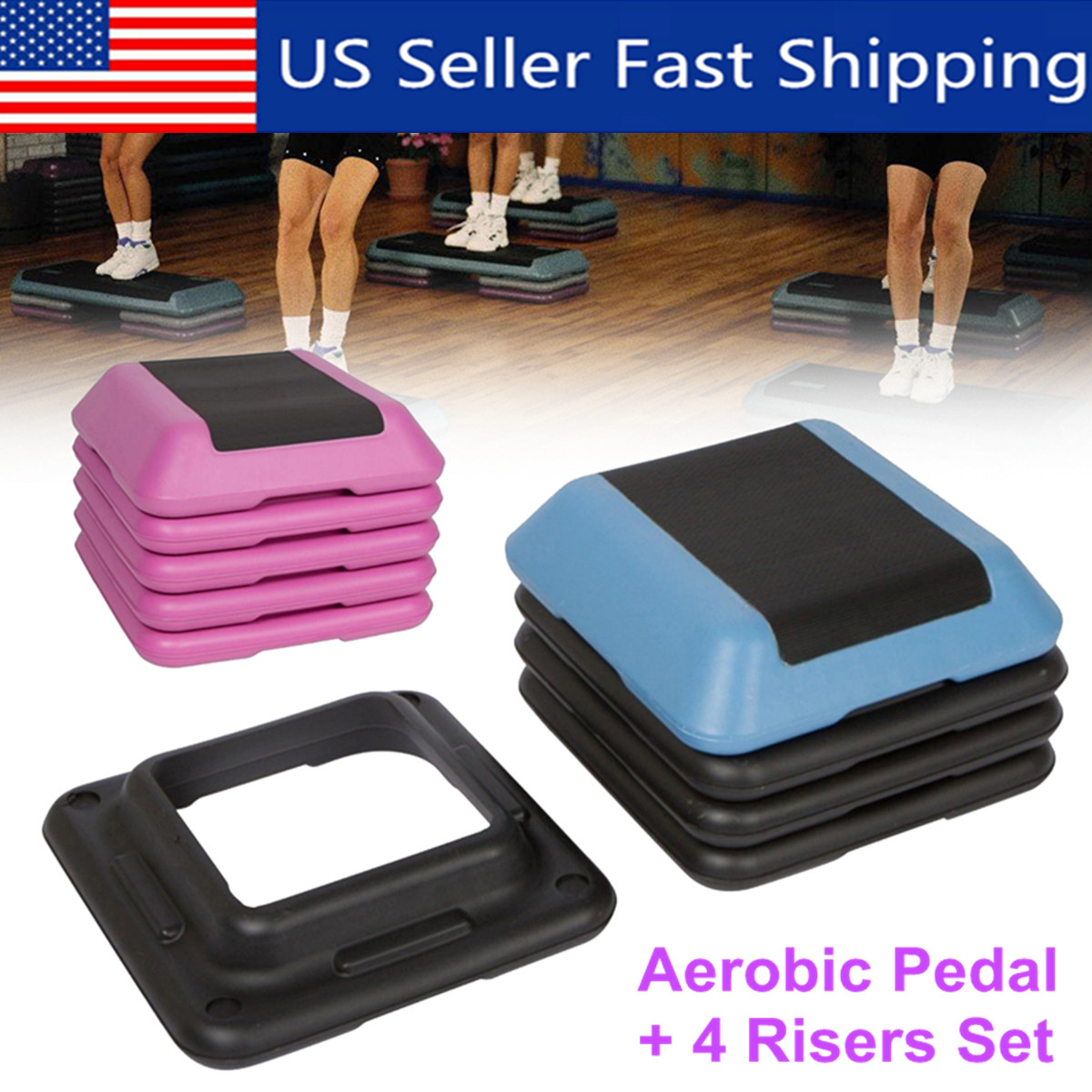 16-039-039-Aerobic-Step-4-Risers-Fitness-Exercise-Stepper-Cardio-Workout-Pedals