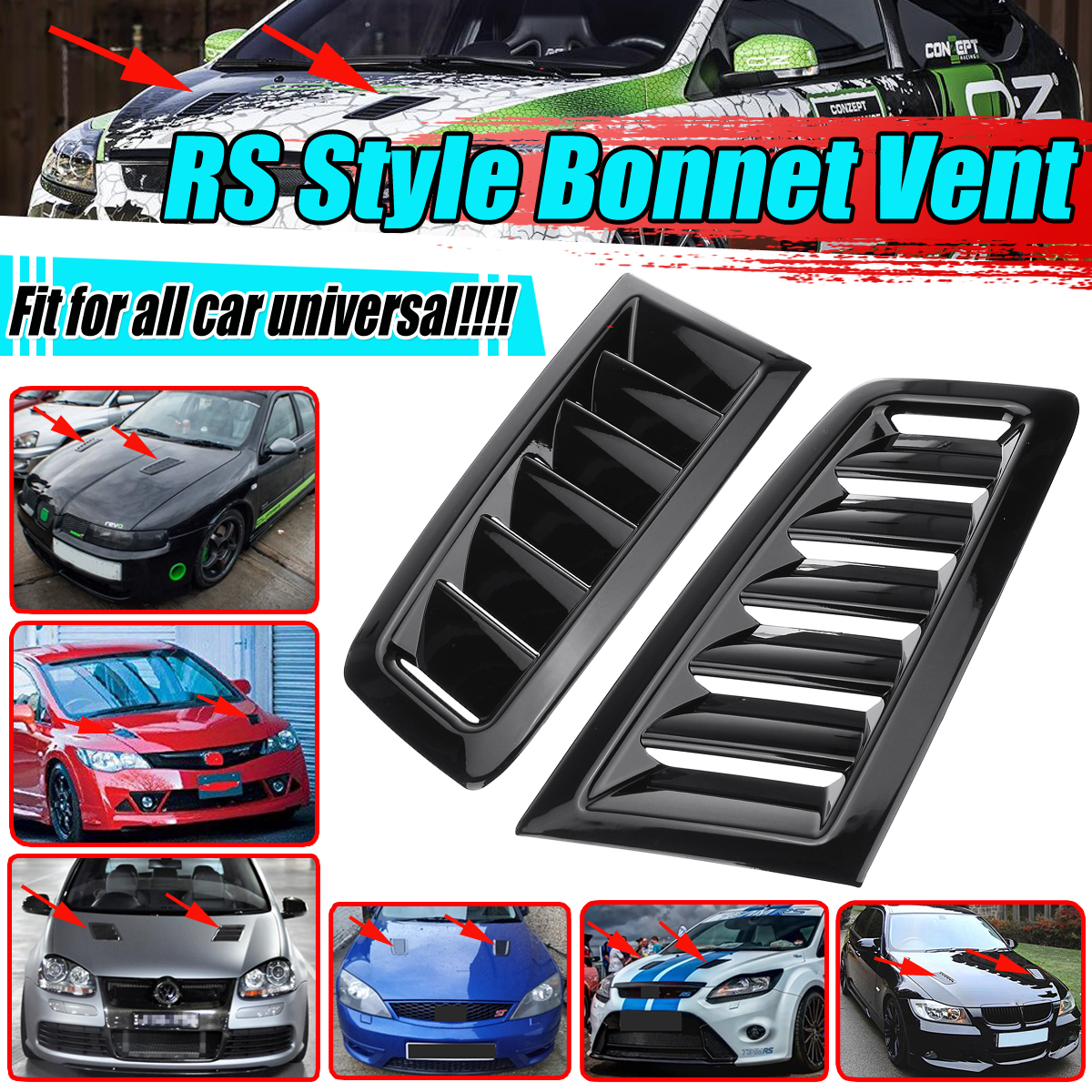 2x Kühlergrillblende für BMW 1er E81 E82 E87 E88 2008-2011