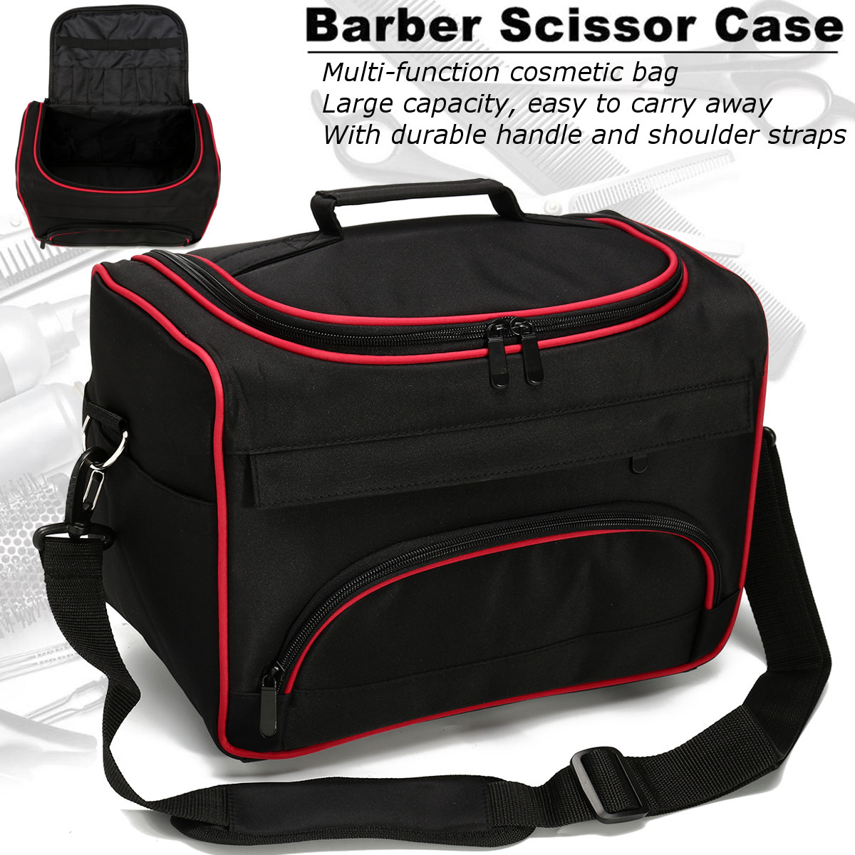 Pro Hair Stylist Salon Barber Hairdressing Scissors Combs Tool Bag Pro Hair Stylist Salon Barber Hairdressing Scissors Combs