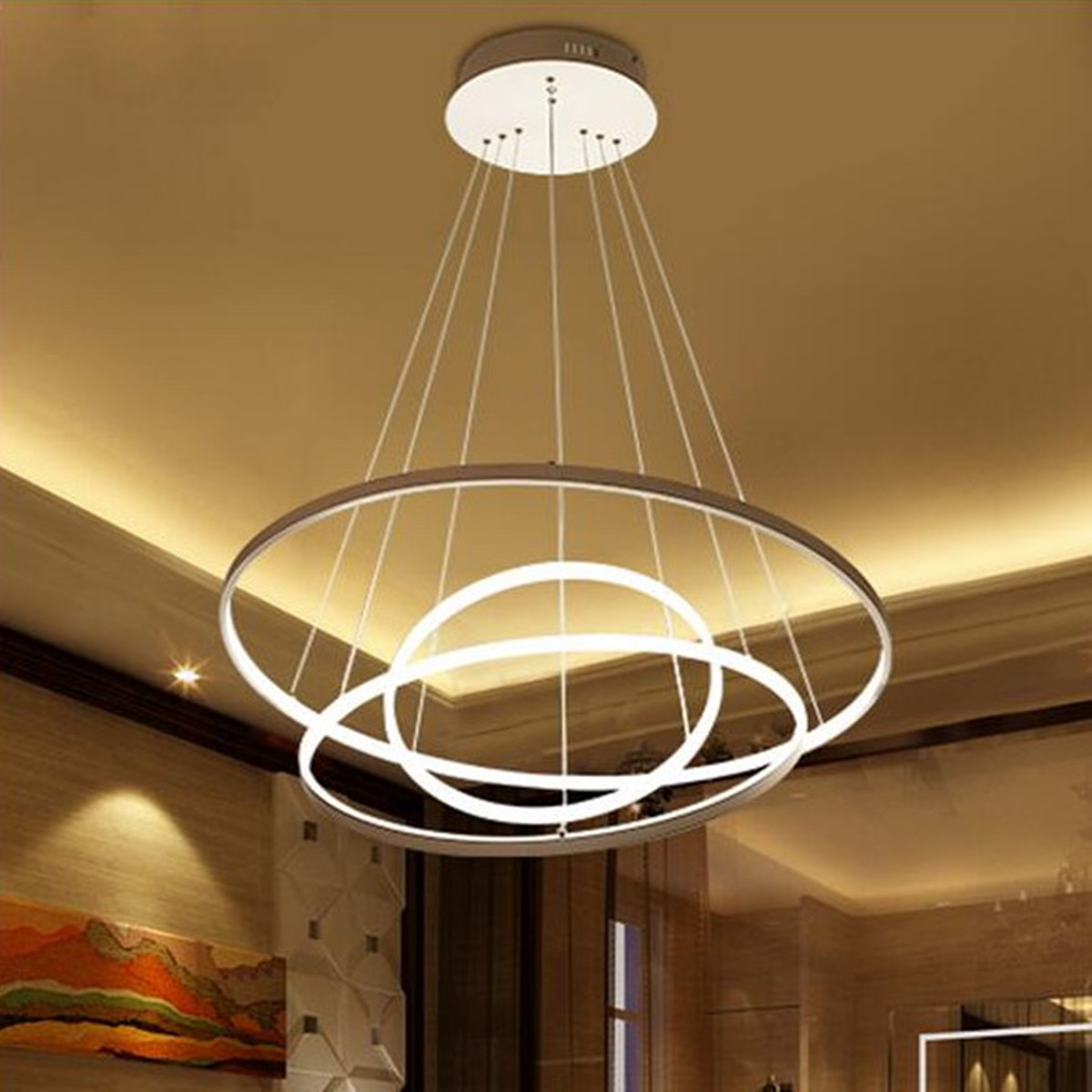 3 Circular Ring Ceiling Pendant Light Aluminum Led Chandelier 3 Circular Ring Ceiling Pendant Light Aluminum Led