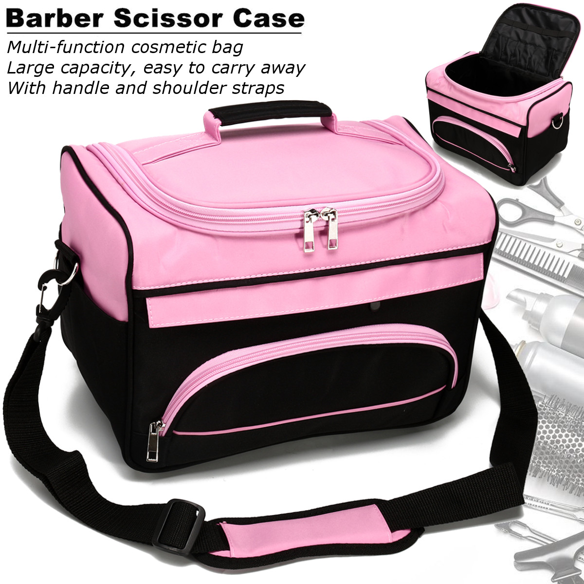 Pro Hair Stylist Salon Barber Hairdressing Scissors Combs Tool Bag Pro Hair Stylist Salon Barber Hairdressing Scissors Combs