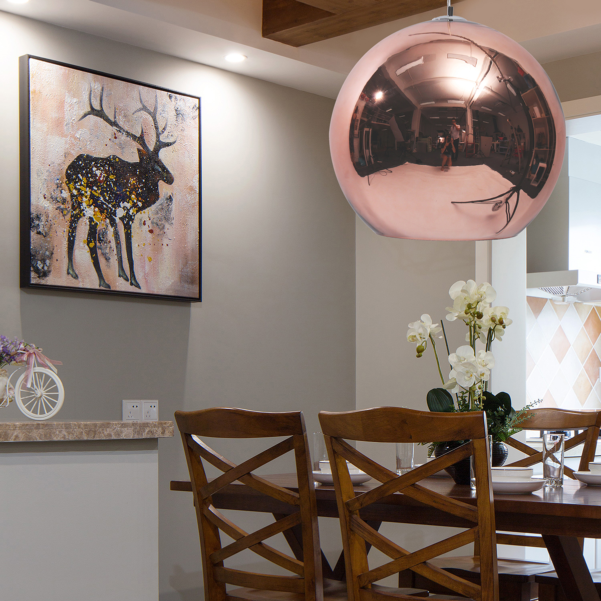 7 Sizes Glass Mirror Ball Ceiling Pendant Light Modern Tom Dixon Picture 9 Of