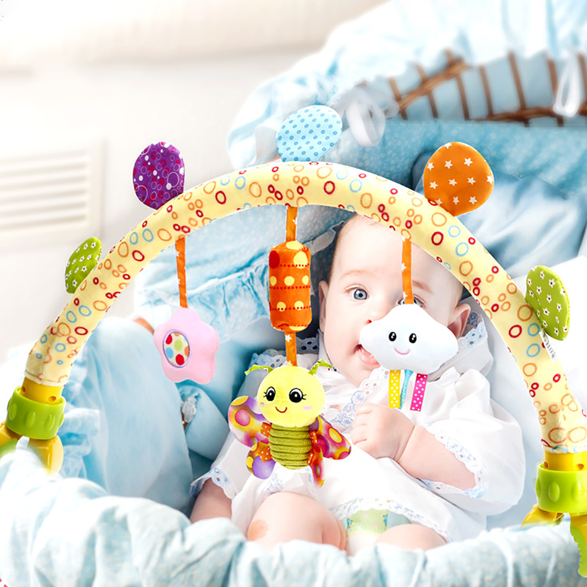 hanging toys for baby bed