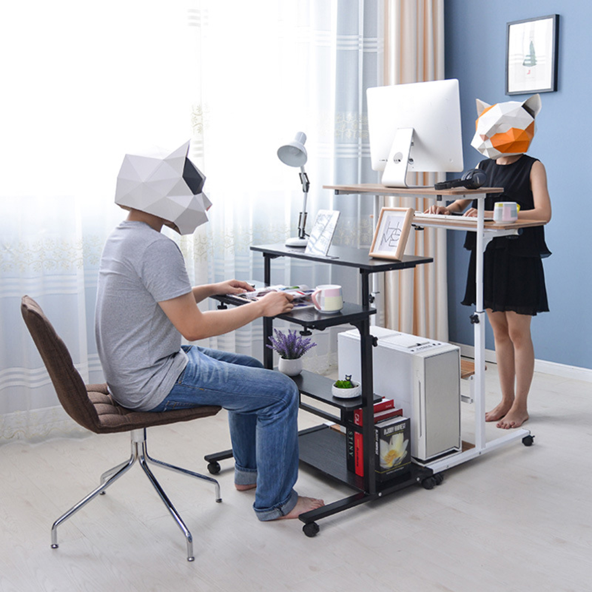 Verstellbar Computer Schreibtisch Notebook PC Tisch Heim Lernen Trolley