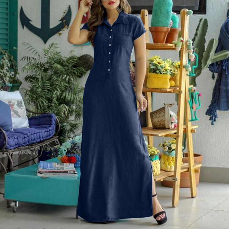 Long Dress Retro Casual Maxi Dress 