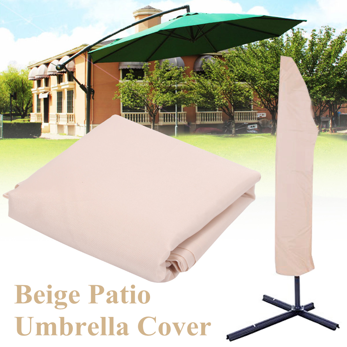 Large Waterproof Parasol Sun Shade Umbrella Cover Garden Canopy Large Waterproof Parasol Sun Shade Umbrella Cover Garden