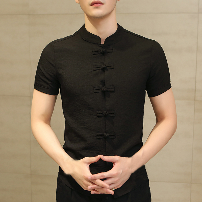 Cromoncent Mens Chinese Style Short-Sleeve Button Front Graphic Summer Shirts Cromoncent Mens Chinese Style Short-Sleeve Button Front Graphic Summer Shirts