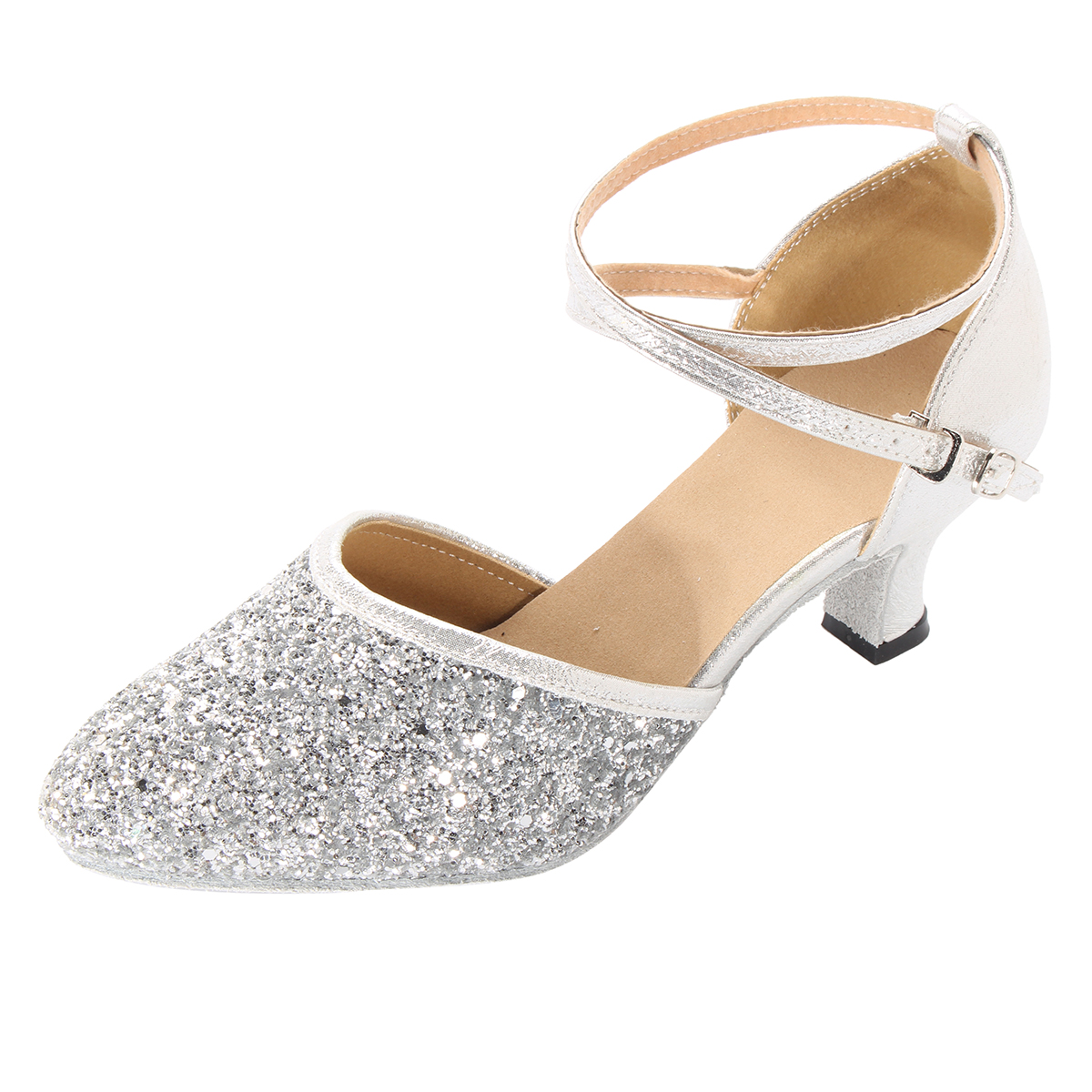 Women Latin Dance Shoes Heeled Ladies Ballroom Salsa Tango