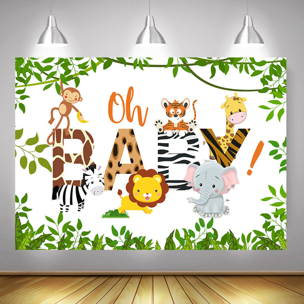 Details About Jungle Safari Baby Shower Backdrop Oh Backdrops Vinyl
