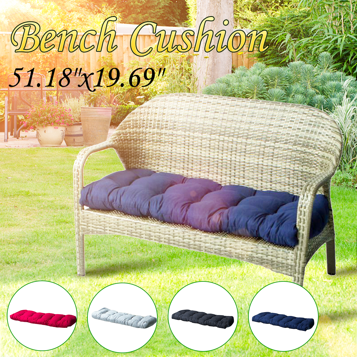Garden Furniture Bench Cushion Outdoor Patio Seat Pad Chair Seat Swing Mat Home Ebay