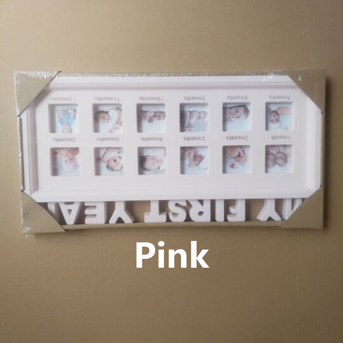 My First Year Baby Photo Frame Picture Display 12 Months Keepsake My First Year Baby Photo Frame Picture Display