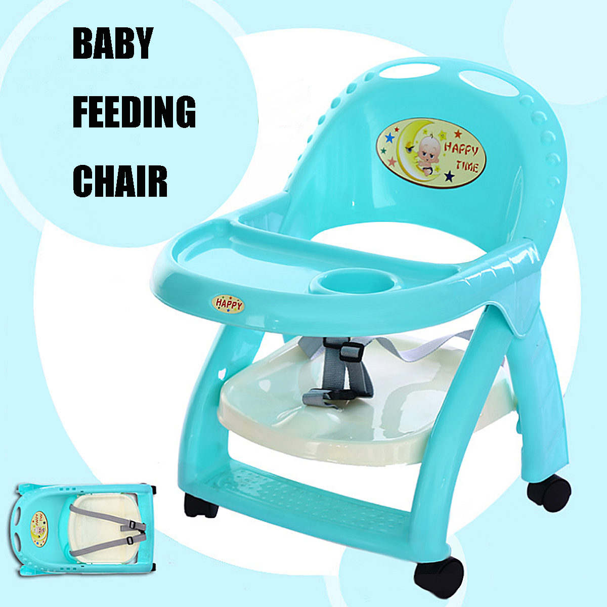 Foldable Baby High Chair Recline Feeding Highchair Height Adjule Foldable Baby High Chair Recline Feeding Highchair Height