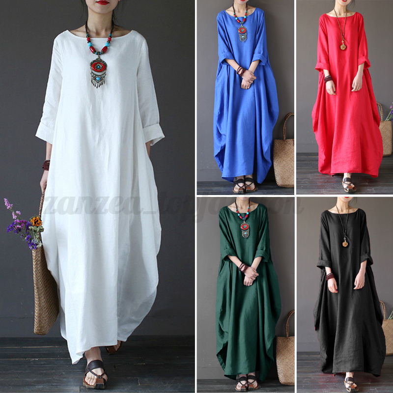oversized long dress