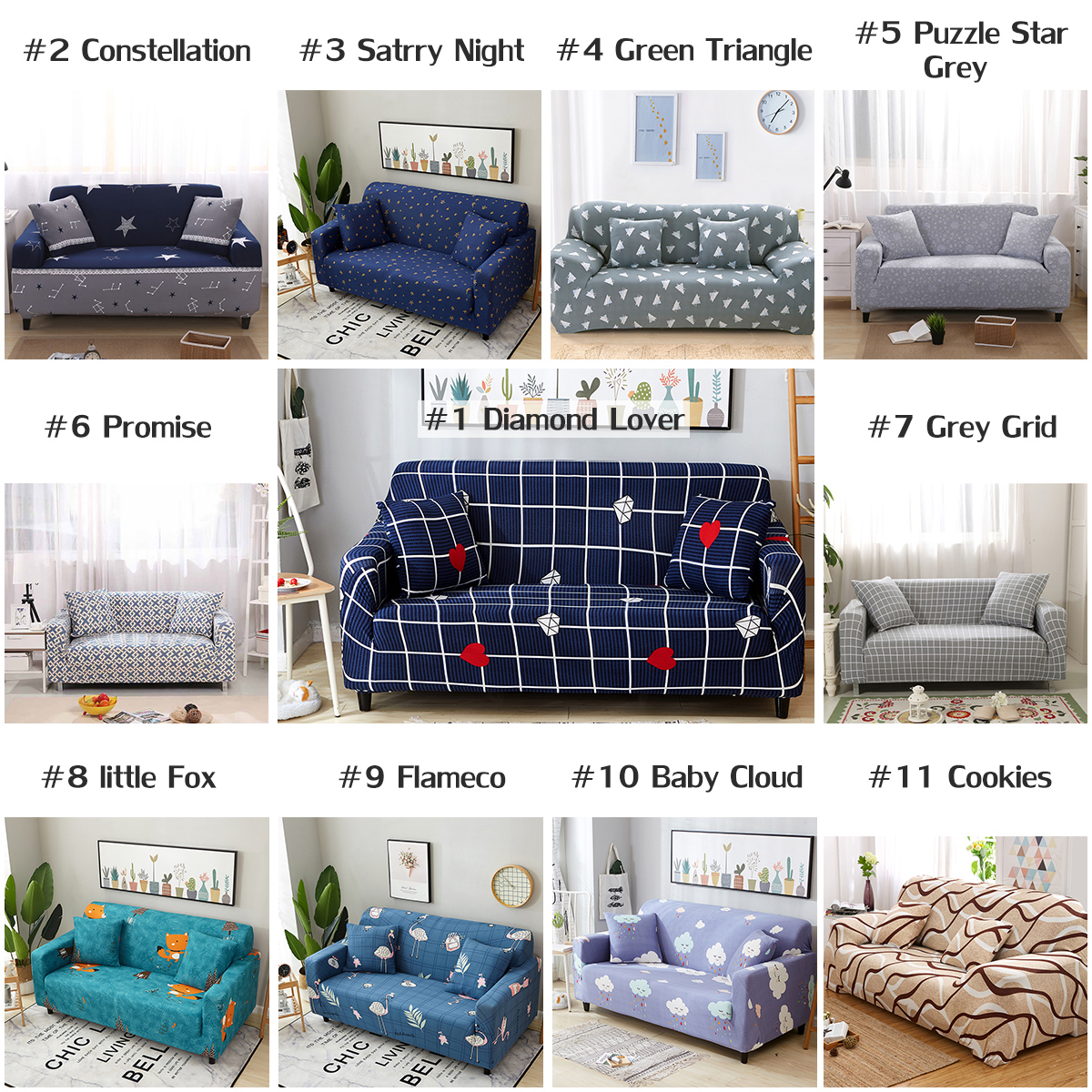HOT 1 2 3 4 Seater L Shape Stretch Chair Loveseat Hoom Sofa Couch Protect Cover