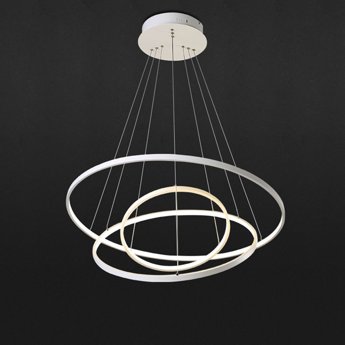Modern 3 Ring Pendant Light Acrylic Aluminum Led Chandelier Ceiling Modern 3 Ring Pendant Light Acrylic Aluminum Led