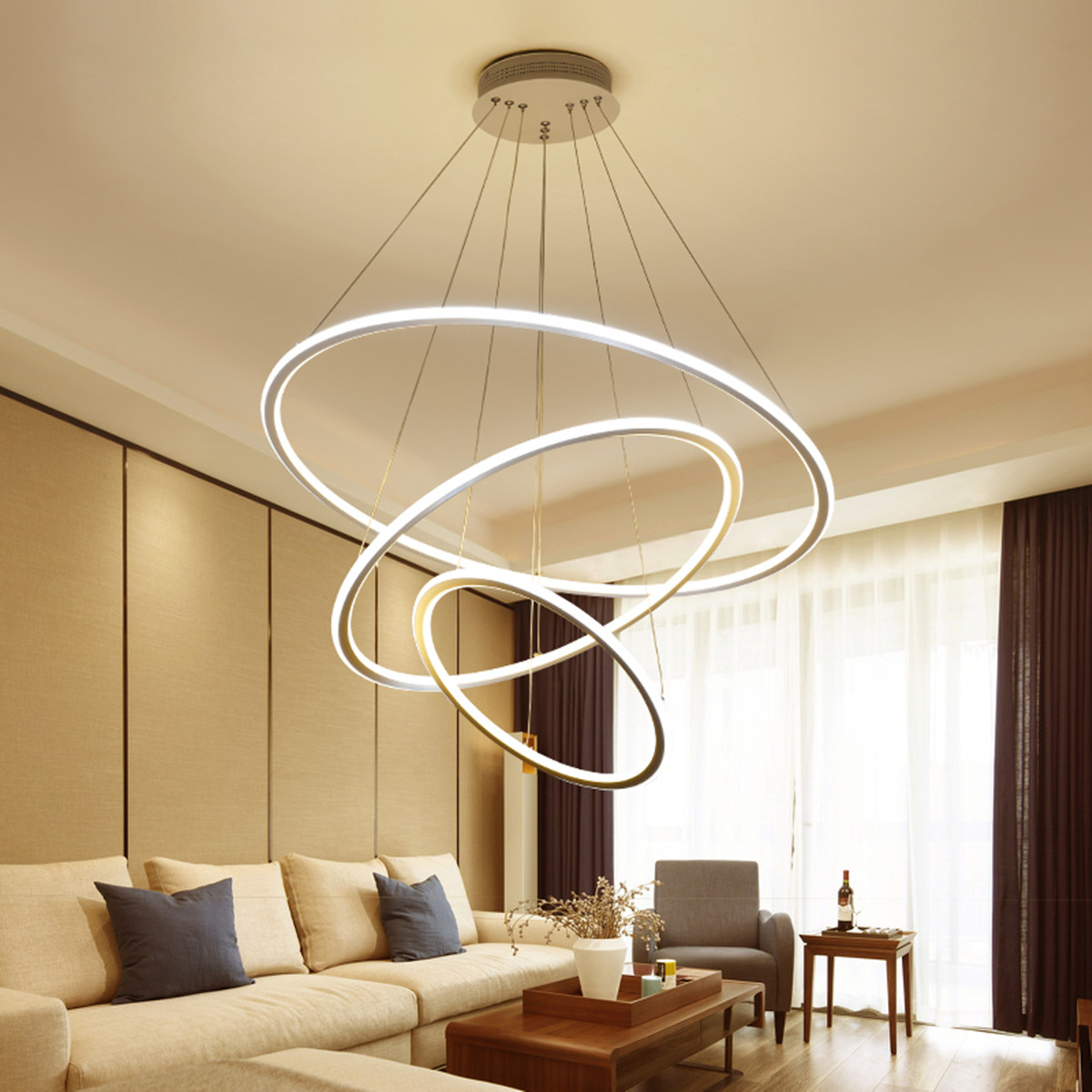 Modern 3 Ring Pendant Light Acrylic Aluminum Led Chandelier Ceiling Details About Modern 3 Ring Pendant Light Acrylic Aluminum Led Chandelier Ceiling Lamp Fixture