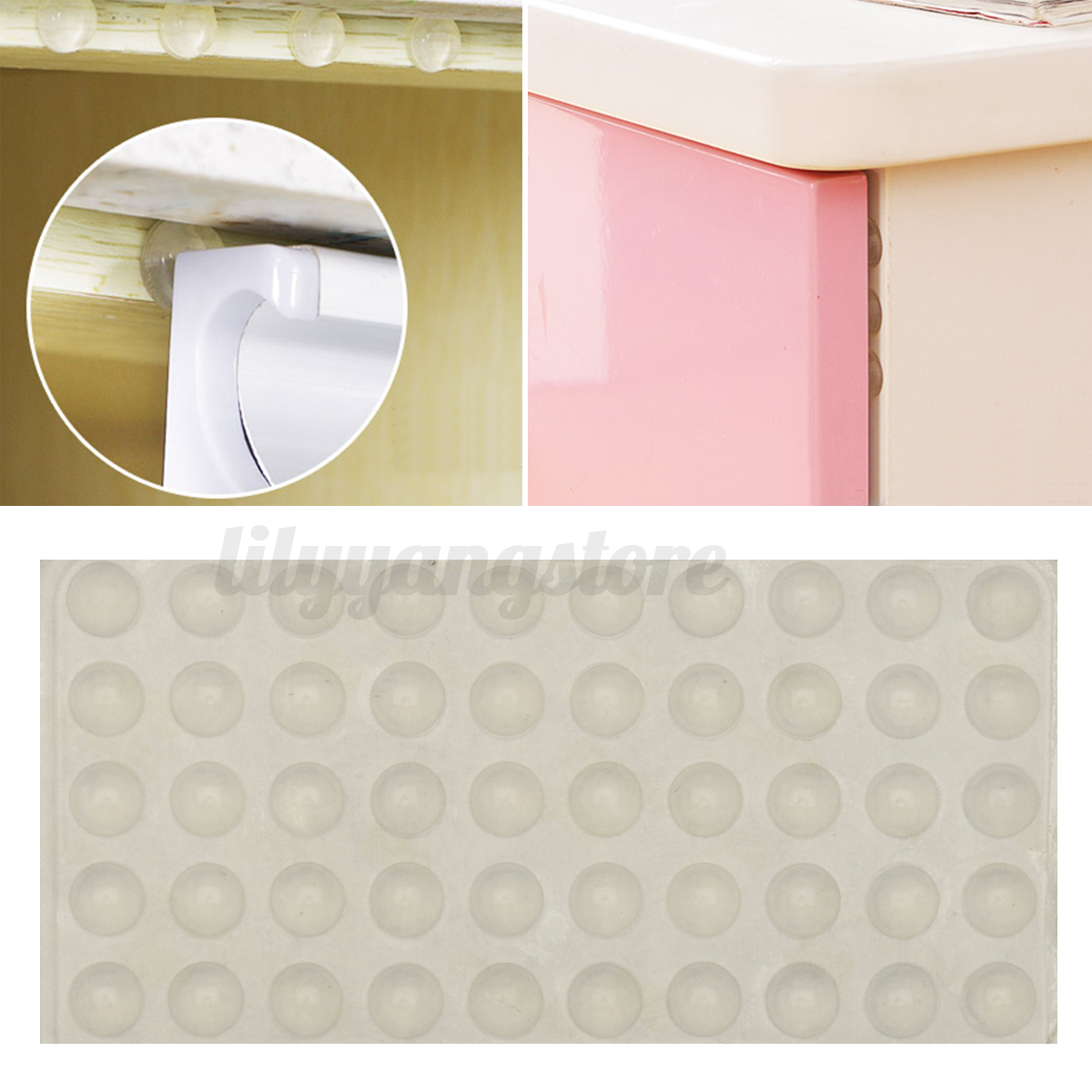 50 100 200pcs Clear Self Adhesive Silicone Bumper Pads Cabinet