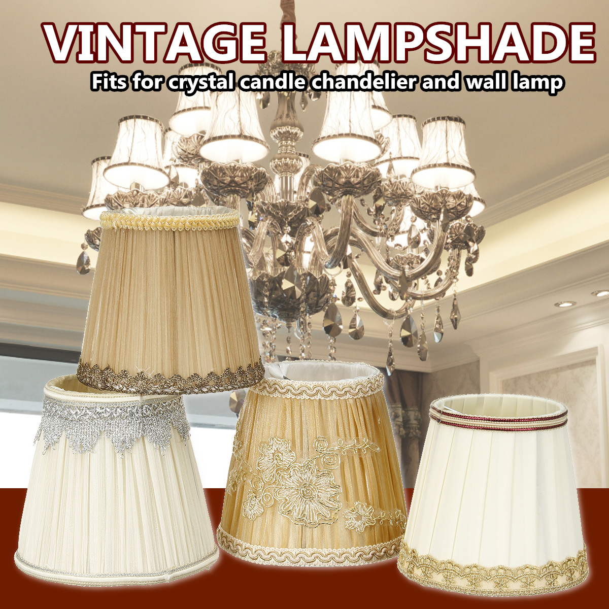Vintage Small Lace Lamp Shades Textured Fabric Covers for Ceiling Chandelier Light Vintage Small Lace Lamp Shades Textured Fabric Covers for Ceiling Chandelier Light