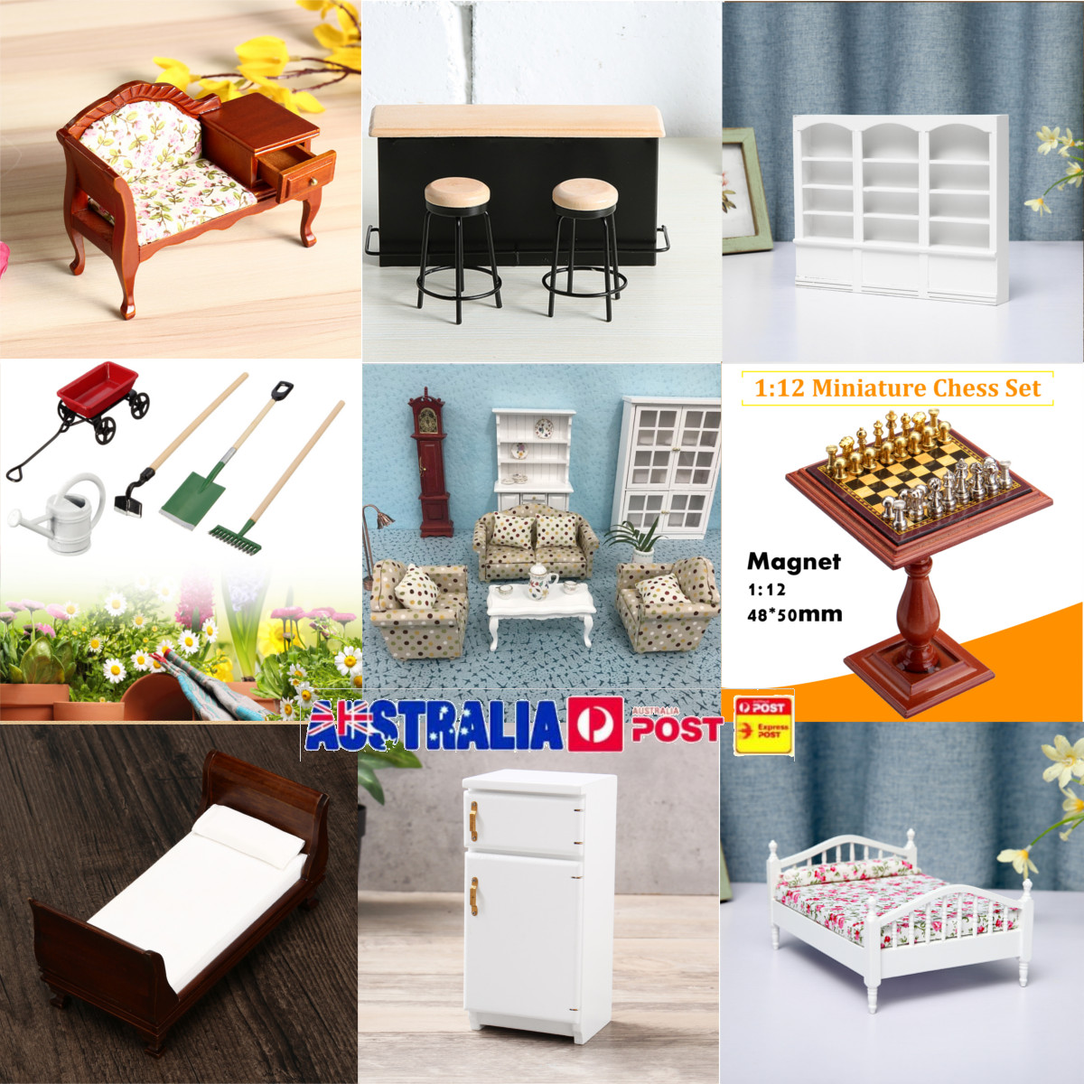 Puppenstube Wohnzimmer Garten 1//12 Schrank Puppenhaus Miniatur Möbel Modell