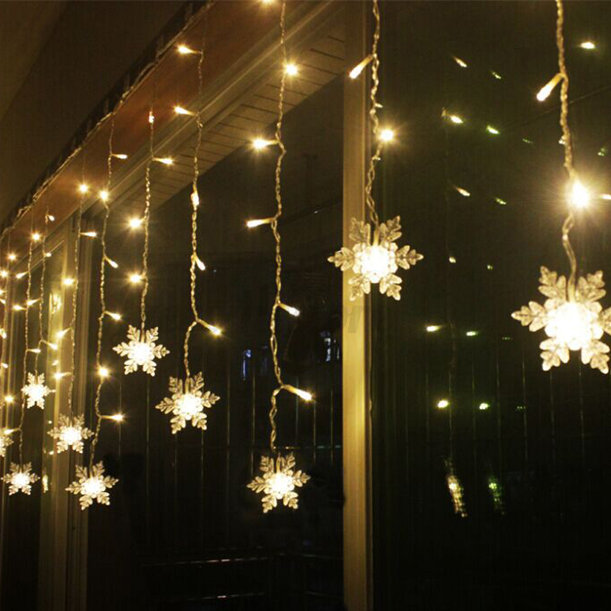 Star Fairy Light Window Curtains String Lamp Xmas Party Star Fairy Light Window Curtains String Lamp