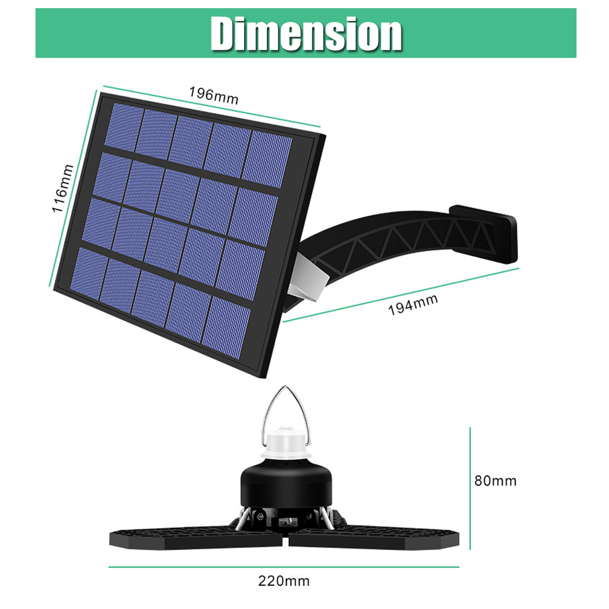 LED Garagenlicht Verformbar Garagenlampe Solar Leuchte Werkstatt
